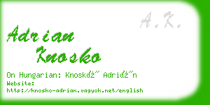 adrian knosko business card